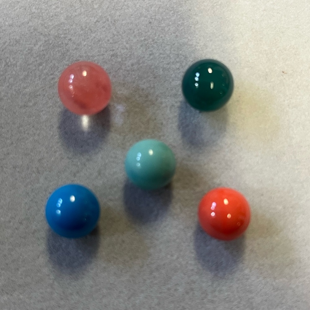 SET OF 5 SEMI PRECIOUS STONES/MARBLE 10MM